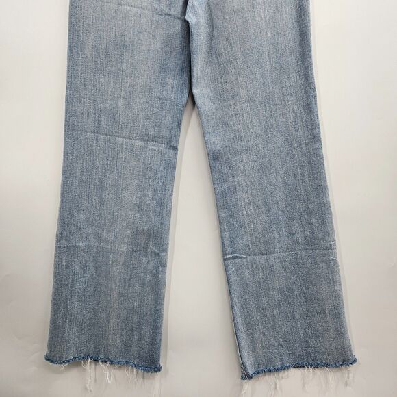 Daze Women’s Far Out High Rise Wide Leg Jeans Size 28 Light Wash Retro Flare - Picture 4 of 10